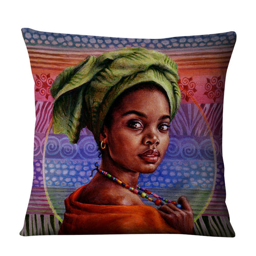 Afrocentric Pillow Cover